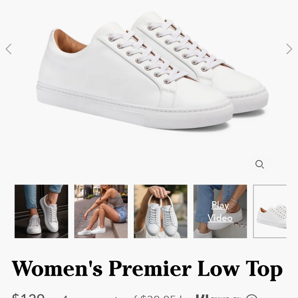 Thursday Boot Co women leather white sneakers